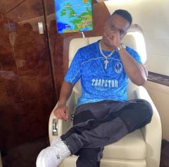 Trapstar football jersey blue