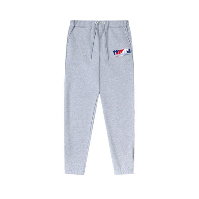 Trapstar London Towel Embroidered Hoodie & Pants Tracksuit (Blue Red White Logo)