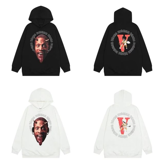 Vlone x Rodman tongue sticking out hoodie