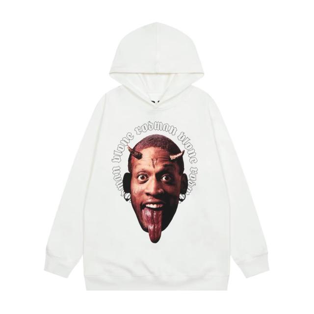 Vlone x Rodman tongue sticking out hoodie