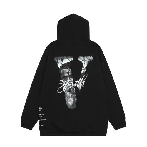 Vlone pop smoke hoodie black white