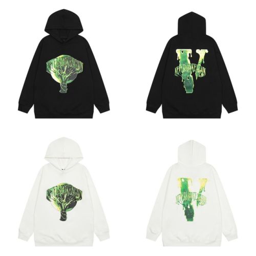Vlone Green Hand Tee Hoodie White Black