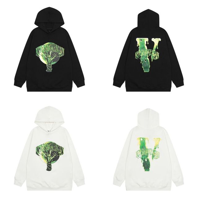 Vlone Green Hand Tee Hoodie White Black