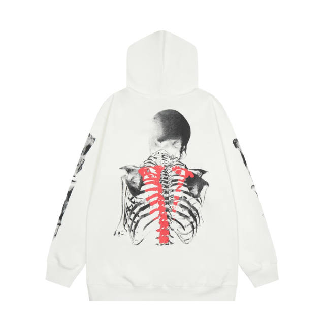 Vlone Blood letters hoodie black white