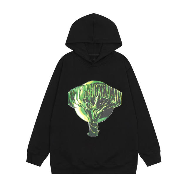 Vlone Green Hand Tee Hoodie White Black