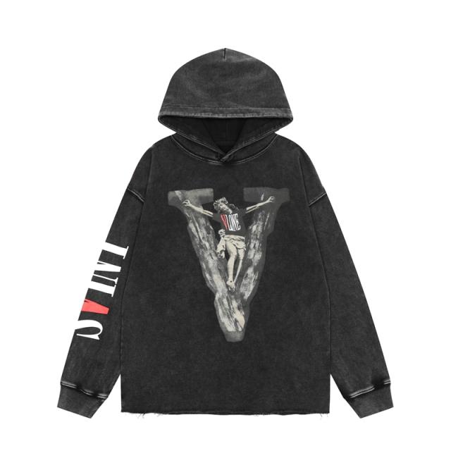 Vlone Saint Michael Collar Hoodie