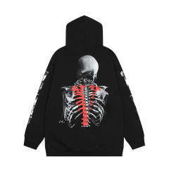 Vlone Blood letters hoodie black white