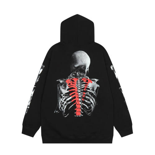 Vlone Blood letters hoodie black white