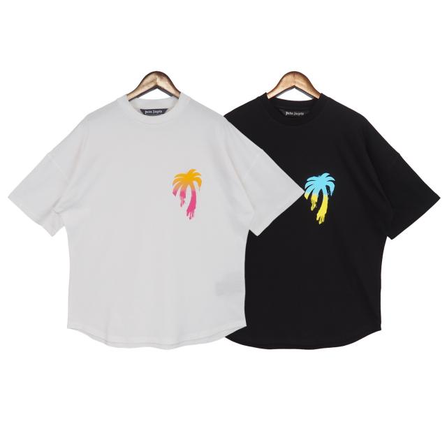 Palm Angels Ink-jet Printed Palm Tree T-shirt White Black