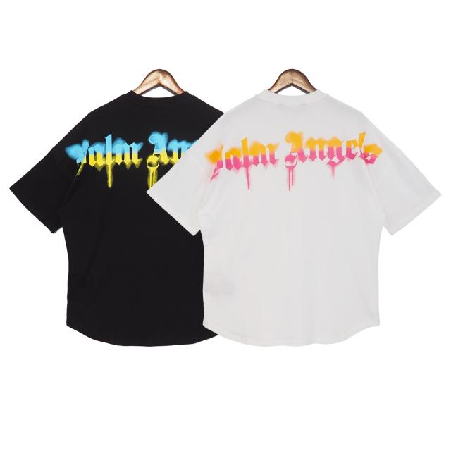 Palm Angels Ink-jet Printed Palm Tree T-shirt White Black