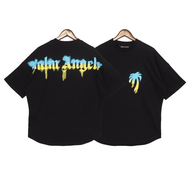 Palm Angels Ink-jet Printed Palm Tree T-shirt White Black