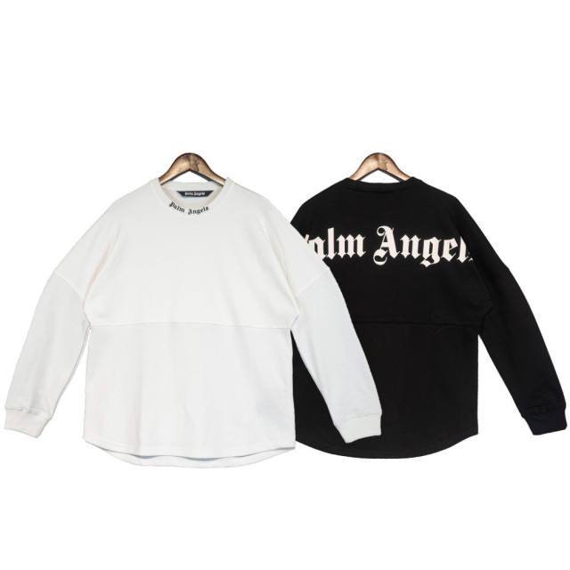 Palm Angels Back Logo Sweatshirt Black White