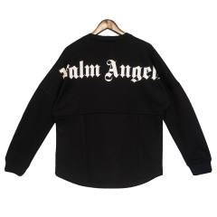 Palm Angels Back Logo Sweatshirt Black White