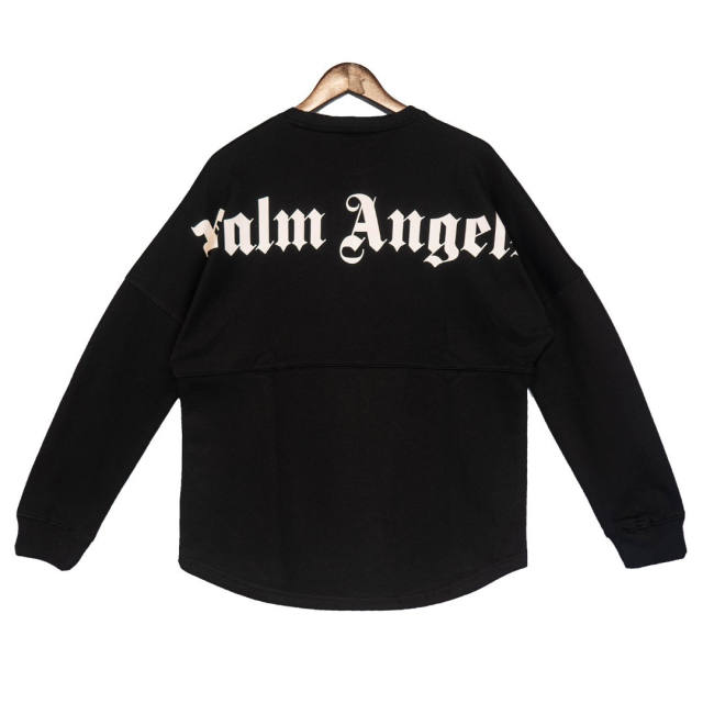 Palm Angels Back Logo Sweatshirt Black White