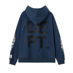 Gallery Dept Basic Flame hoodie (Black/Navy Blue/Green)