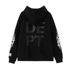 Gallery Dept Basic Flame hoodie (Black/Navy Blue/Green)
