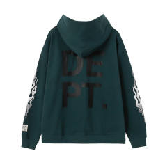Gallery Dept Basic Flame hoodie (Black/Navy Blue/Green)