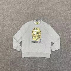 [Best Quality] 1:1 Bape 22ss Camo Sweatshirt Black Grey
