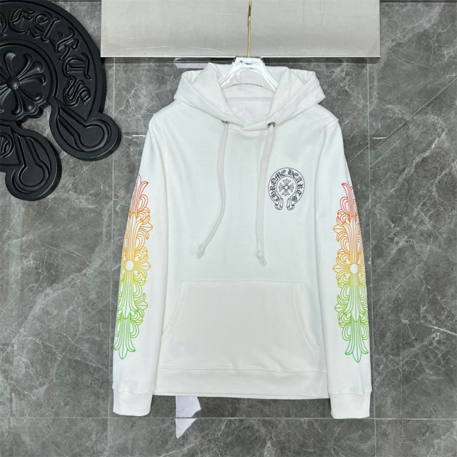 Chr0me Hearts Colorful Logo Hoodie White Black