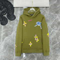 Chr0me Hearts Sex Records Army Green Hoodie