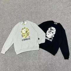 [Best Quality] 1:1 Bape 22ss Camo Sweatshirt Black Grey