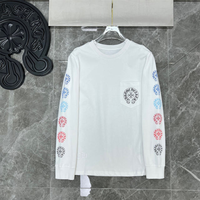 Chr0me Hearts Colorful C Horseshoe Sweatshirt (White/Black)