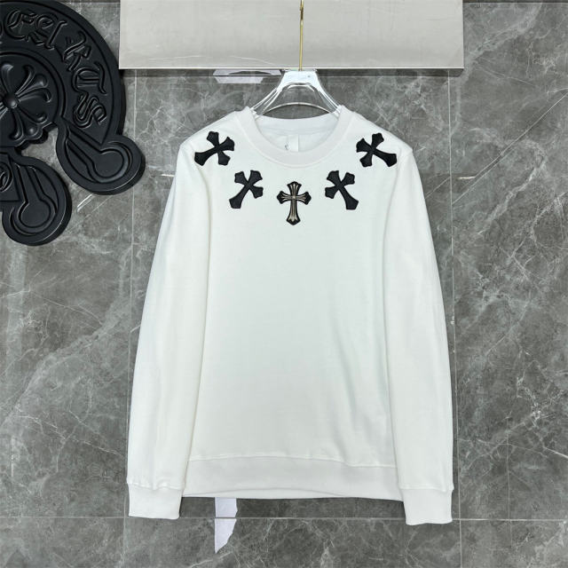 Chr0me Hearts Cross Collar Sweatshirt (Black/White)