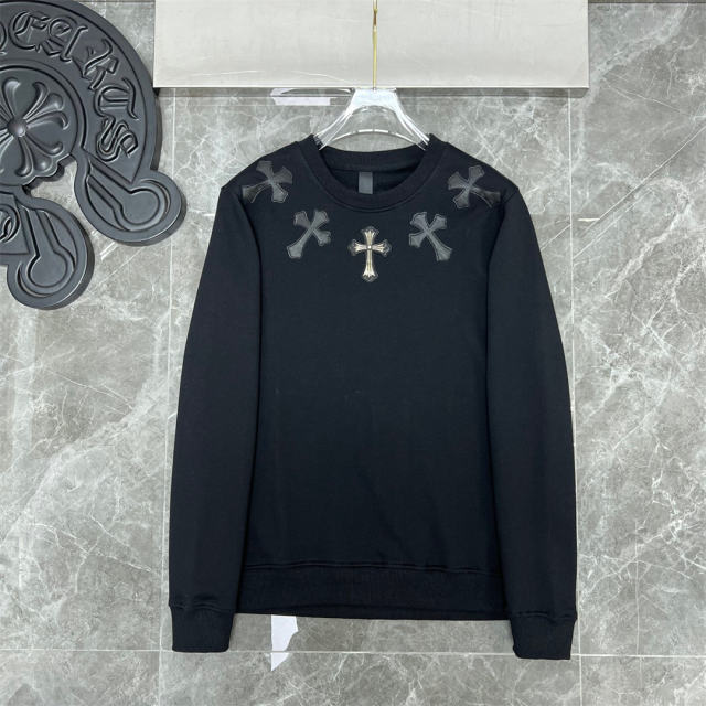 Chr0me Hearts Cross Collar Sweatshirt (Black/White)