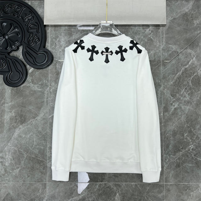 Chr0me Hearts Cross Collar Sweatshirt (Black/White)