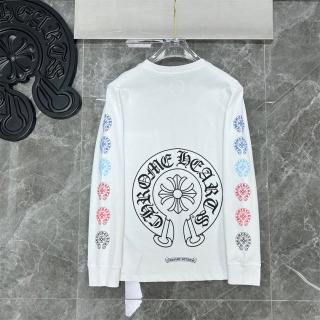 Chr0me Hearts Colorful C Horseshoe Sweatshirt (White/Black)