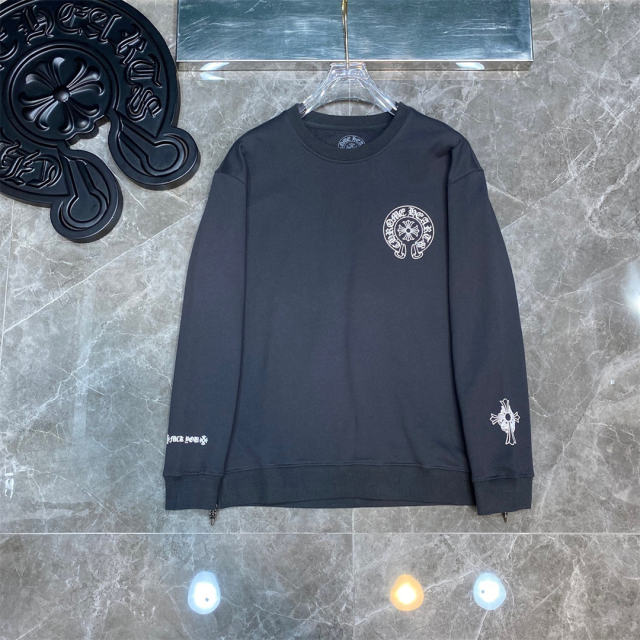 Chr0me Hearts C Horseshoe Logo Sweatshirt Grey