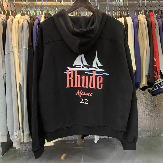 RD manaco sailboat hoodie black beige