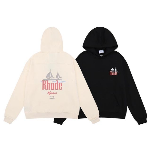 RD manaco sailboat hoodie black beige