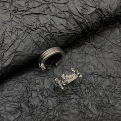 Free Size CH Cross Tail Ring 925 Silver