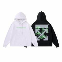 Off White OW 22FW Digital Logo Hoodie (Black/White)