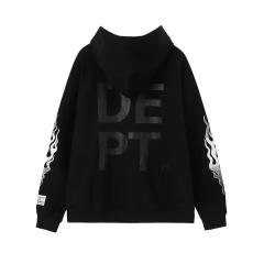 Gallery Dept flame printing hoodie (Black/Grey/Navy Blue)