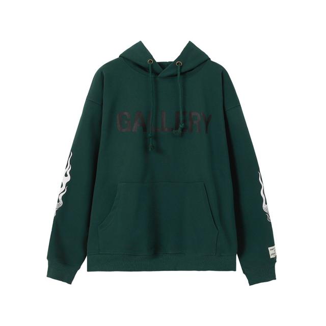 Gallery Dept flame printing hoodie (Black/Grey/Navy Blue)