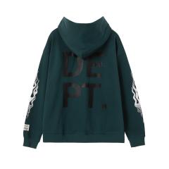 Gallery Dept flame printing hoodie (Black/Grey/Navy Blue)