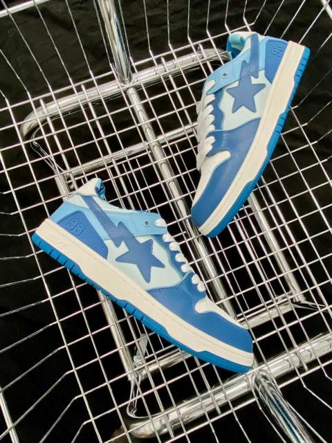 BAPESTA BAPE STA LOW SK8 DUNK Shoes (Pink/Green/Blue)