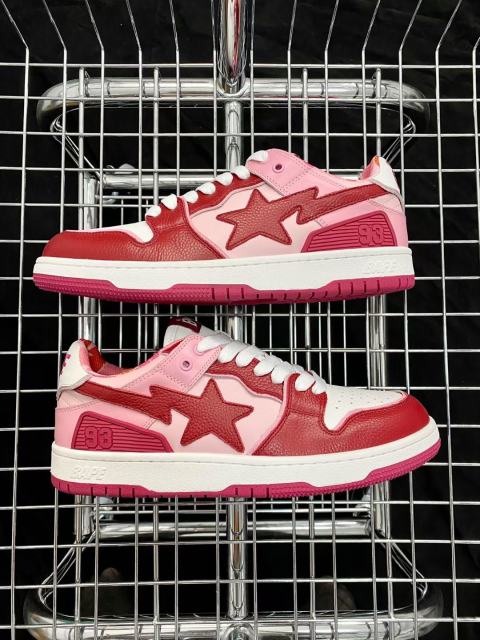 BAPESTA BAPE STA LOW SK8 DUNK Shoes (Pink/Green/Blue)