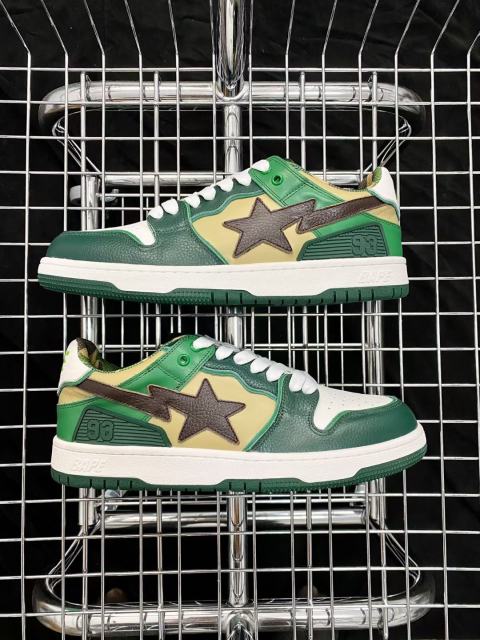 BAPESTA BAPE STA LOW SK8 DUNK Shoes (Pink/Green/Blue)