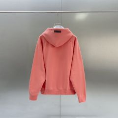 Fog Fear of God Essentials Flocking Fonts Hoodie Pink