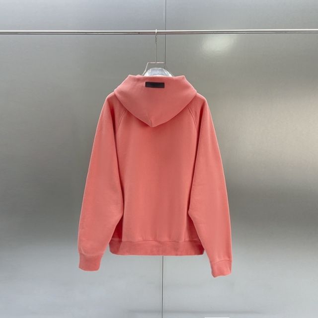Fog Fear of God Essentials Flocking Fonts Hoodie Pink