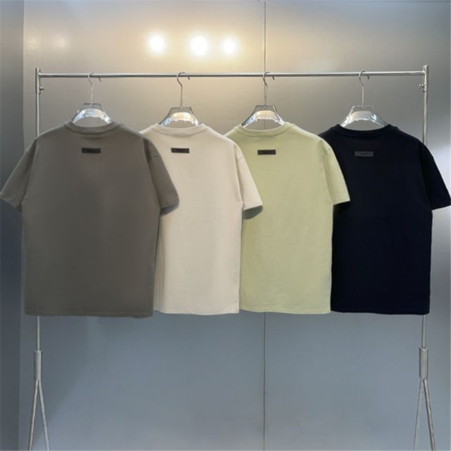 Fog  Fear of God small flocking logo t-shirts 6 Colors