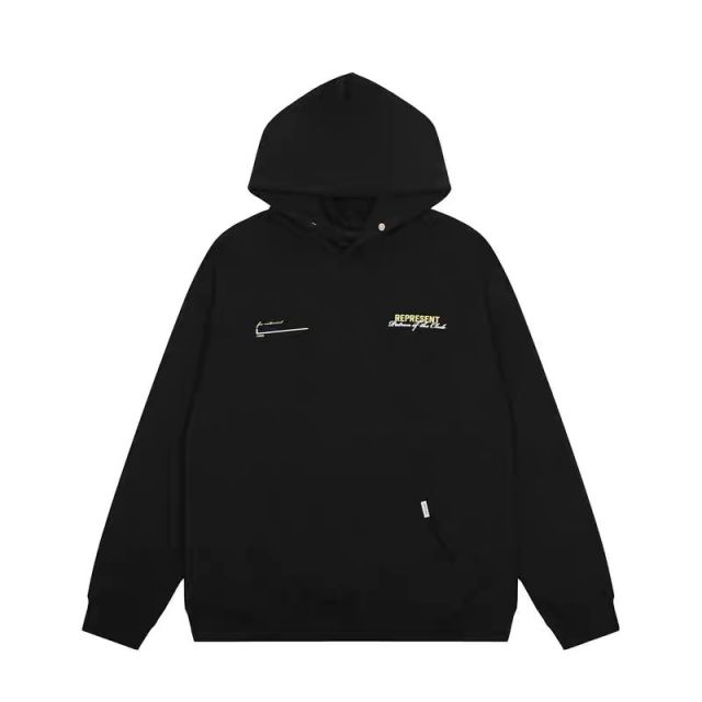 Represent slogans hoodie black