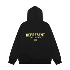 Represent slogans hoodie black