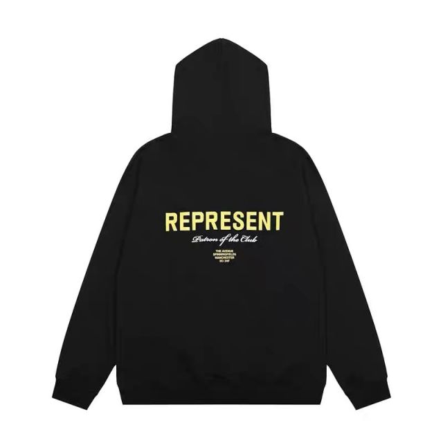 Represent slogans hoodie black