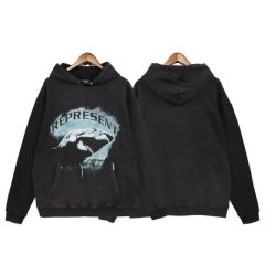 Represent shark hoodie black