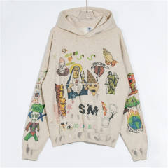 Saint Michael Cartoon Hoodie beige