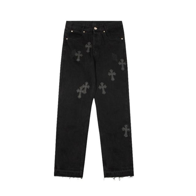 [Best Quality] CH Black Crosses Classic Jeans